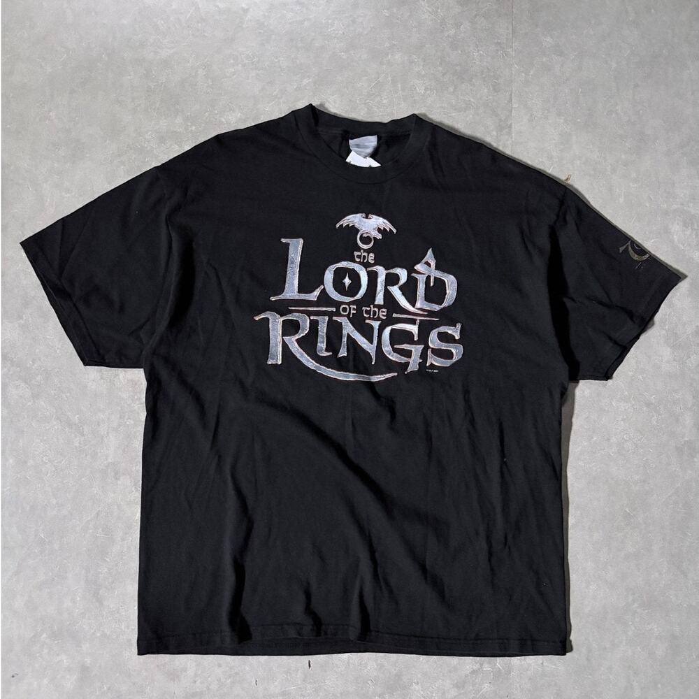 2001 Vintage Lord of the Rings Movie Promo Black T-Shirt -XL